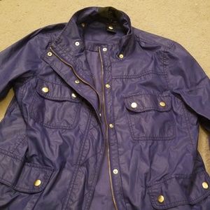 Navy blue leather type jacket